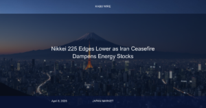 Nikkei 225 Edges Lower as Iran Ceasefire Dampens Energy Stocks